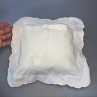 Vintage Embroidered Baby Pillow White Cotton Scalloped Edge Nursery Decor 11x11