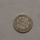1847 Seated Liberty Half Dime 5c Cents Coin Silver
