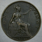 Baden Powell Engraved__1898_g  Britain Penny_old Engraving Of Boy Scouts Founder