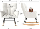 Nursery Rocking Chair  Rocking Chairs For Nursery  White   Cozy Glider Rocker  A