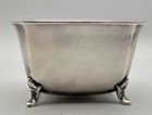 Vintage Silverplate Footed Open Salt Cellar Rectangular Condiment Bowl 3 25   