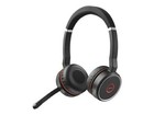 Jabra Evolve 75 Stereo Wireless Bluetooth Headset With Charging Stand   Case