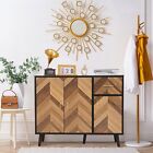 Sideboard Buffet Cabinet With Storage 35  Kitchen Cabinet With Drawer   3 Doors