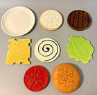 Vintage Ceramic Cheeseburger Coaster Set Jo Anne Marquardt Jam 1979 Pop Art