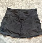 Women s Black Lulolemon Athletica Pace Rival Skirt  Size 2  Black L Stretch