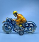 Antique Tin Friction Toy Motorcycle    balloon Cordatic   