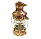 14  Nautical Maritime Ship Lantern Boat Light Brass   Copper Anchor Oil Lamp