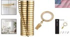 Luxury 18 Pack Small Easy Glide Curtain Rings - Metal Clips  Brushed Gold Finish
