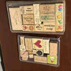 Huge Lot Of 27 Vtg Christmas Halloween Ho Wood Mount Rubber Stamps Used