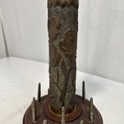 Antique Vtg Ww1 Trench Folk Art Shell Lamp Light Art Deco Hand Hammered Roses