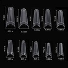 500 Pcs Clear Ballerina Coffin Nail Tips Acrylic Nail Tips Half Cover False N   