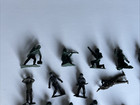 Vintage Lot Marx 1960 s Ww2 Army Men Toy Plastic Soldiers 2 25 