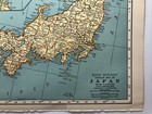 1947 Antique Japan Authentic Old Atlas Map - Rand Mcnally Premium World Atlas