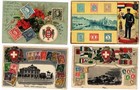 Stamps Postman Philatelic 18 Vintage Postcards Pre-1940 Incl Switzerland  l5621 