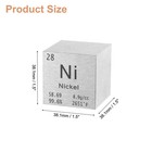 Nickel Cube  1 5  High Density Metal Element Cube For Education  Silver