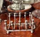 Victorian 19th Century Silver Plated Thistle Toast Rack