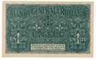 Romania P-m3a 1 Leu 1917 Germany Nazi Ocupation High Grade 