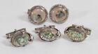 Vintage 1940 s Cufflinks Lot  Sterling Silver Abalone Shell Mop  Jacob M  Oldak