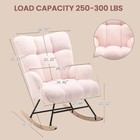 Rocking Chair Nursery Teddy Upholstered Baby Fluffy Glider Rocker Adults Indoor