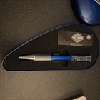 Harley Davidson Waterman Ballpoint Pen W  Blue Gas Tank Shaped Case