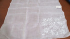 Vintage Lot Of 3 White   Off White Embroidered Handkerchiefs