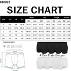 4pack Mens Boxer Briefs Breathable Tagless Underwear Soft Comfort Flex Waistband