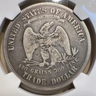 1873 Trade Dollar Ngc Vg-10 Silver Nice Surfaces Low Mintage Underrated Date
