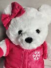 Dan Dee 2016 Holiday Bear Plush 20  Pink Girl Teddy Stuffed Christmas Mittens 