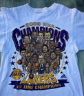 Vtg Adidas Nba Los Angeles Lakers 2009 Champions Caricature Men s T-shirt Size S