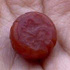 Unique Sassanian Old Carnelian Agate Intaglio Seal Stone  Rare Stamp Bead