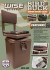 Wise 5613 Square Dove Bucket W  Camo Padded  Folding Swivel Seat
