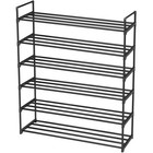 6 Tiers Shoe Rack Tower Shelf Durable Metal Storage Organizer Closet