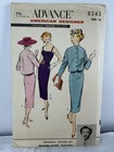 Rare designer Vtg 1950s Dress   Jacket  advance Sewing Pattern 14  34 Complete