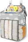 Hanging Diaper Caddy Organizer Gray Cloud   Diaper Stacker For Changing Table   