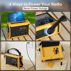 Noaa Emergency Weather Radio 12000mah Solar Hand Crank Am Fm Portable Flashlight