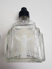 Vintage Art Deco Catholic Holy Water Bottles 2 Glass 1 Plastic And Wall Font 