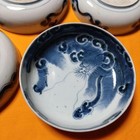 Imari Antique 19th C Porcelain Bowl Edo Japanese Ceramic Dragon 5 6 In Set Of 5