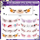 24pcs Halloween Freckles Makeup Patches Face Glitter Speckles  Halloween Tempora