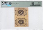 Uncut Pair Of 5 Cents First Issue Fractional Notes Pmg Au 55  w Comment Fr 1230