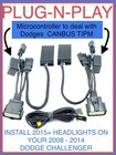2008 - 2014 Dodge Challenger Headlight Conversion Harness Adapter To 2015 - 2023