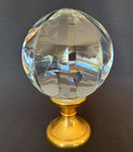 Vintage Crystal Newel Post Finial Boule D   escalier Brass Bronze Staircase 6   