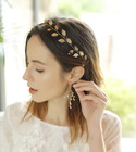 Bridal Hair Vine Pearl Rhinestone Headband Gold Silver Wedding Hair Jewelry