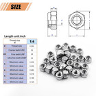 1 4 -20 Stainless Steel Lock Nuts  28 Pack A2-70 Nylon Insert Hex Nuts  Self-loc