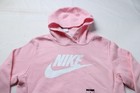 Nike Girl s Sportswear Club Fleece Logo Pullover Hoodie Eh6 Soft Pink Medium