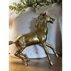 Vintage Brass Horse Figurine Equestrian Decor Animal Statue