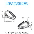 10pcs 3 8 Stainless Steel Wire Rope Thimbles