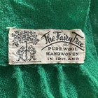 Vintage The Fairy Tree Pure Wool Handwoven Green Scarf Made In Ireland 10    X 36   