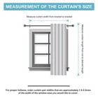 Grey Blackout Curtains - Thermal Insulated Window Drapes For Bedroom Kitchen    