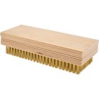 Pro Source Fine Wire Brush  0 005  Brass Filament In 2-5 8  X 6-1 2  Wood Block