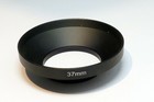 37mm Lens Hood Shade Screw In Metal  Black Wide Angle